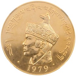 ブータン 1979 ジグミ・シンゲ・ワンチュク 5セルタム 金貨 NGC MS65 2匹の龍 4235705008