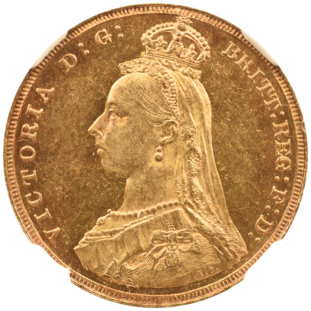 イギリス 1887 ヴィクトリア女王 1ソブリン 金貨 NGC MS 62 聖ジョージの竜退治 6769909002