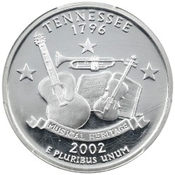アメリカ 2002-S 25セント 銀貨 PCGS PR69DCAM 50州記念 テネシー州 41693494
