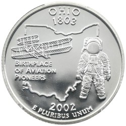 アメリカ 2002-S 25セント 銀貨 PCGS PR69DCAM 50州記念 オハイオ州 41693563