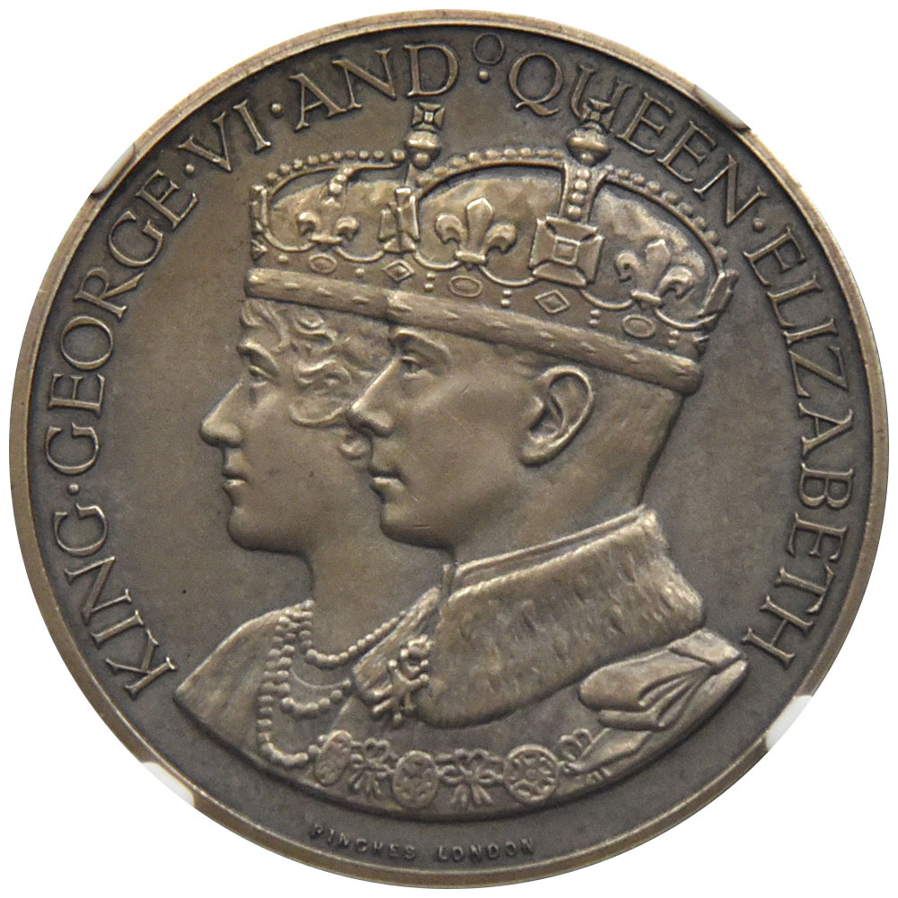 イギリス 1937 ジョージ6世 メダル 銀貨 NGC MS 65 ジョージ6世戴冠式記念 5840973014