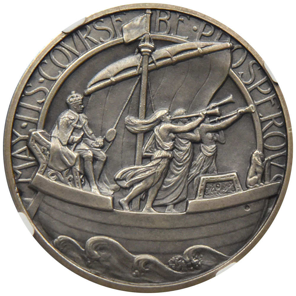 イギリス 1937 ジョージ6世 メダル 銀貨 NGC MS 65 ジョージ6世戴冠式 