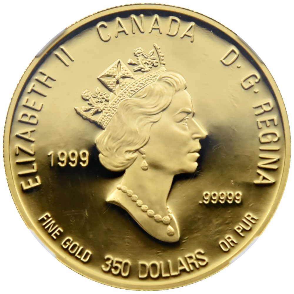 カナダ 1999 エリザベス２世 350ドル 金貨 NGC PF 69 ULTRA CAMEO ゴールデンスリッパー 2191956001