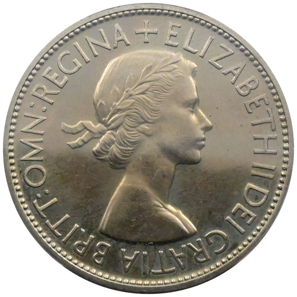 イギリス 1953 エリザベス2世 ハーフクラウン 白銅貨 PCGS PR63 戴冠記念 47522219