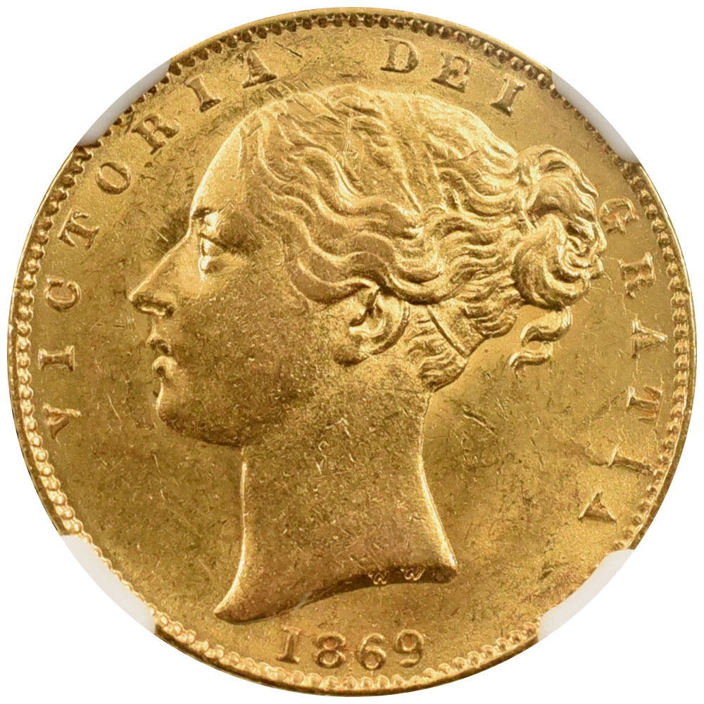 イギリス 1852  ヴィクトリア女王 1ソブリン 金貨 NGC MS62 6287077005