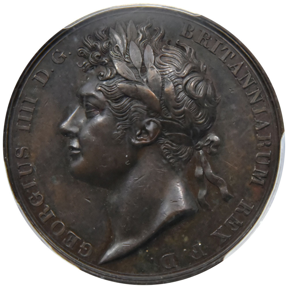 イギリス 1821 ジョージ4世 メダル 銅貨 PCGS SP55 80712859