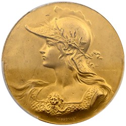 フランス 1913 メダル 金メッキ銅 PCGS SP63 万国博覧会記念 39339697