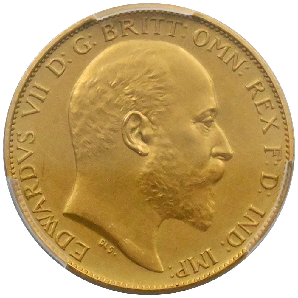 イギリス 1902 エドワード7世 1/2ソブリン 金貨 PCGS PR62 45102035