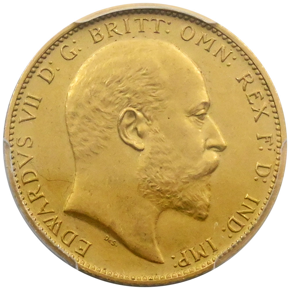 イギリス 1902 エドワード7世 1ソブリン 金貨 PCGS PR62 45593846