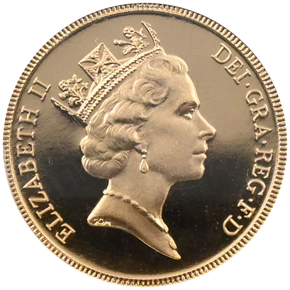 イギリス 1987 エリザベス2世 ソブリン 金貨 PCGS PR70DCAM 聖ジョージの竜退治 37910341