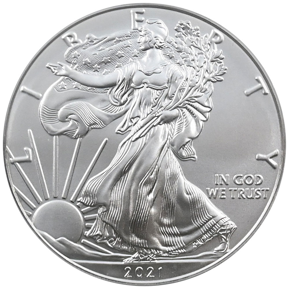 アメリカ 2021 1ドル 銀貨 PCGS MS70 シルバーイーグル 41250953