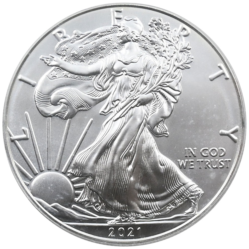 アメリカ 2021 1ドル 銀貨 PCGS MS70 シルバーイーグル 41341239