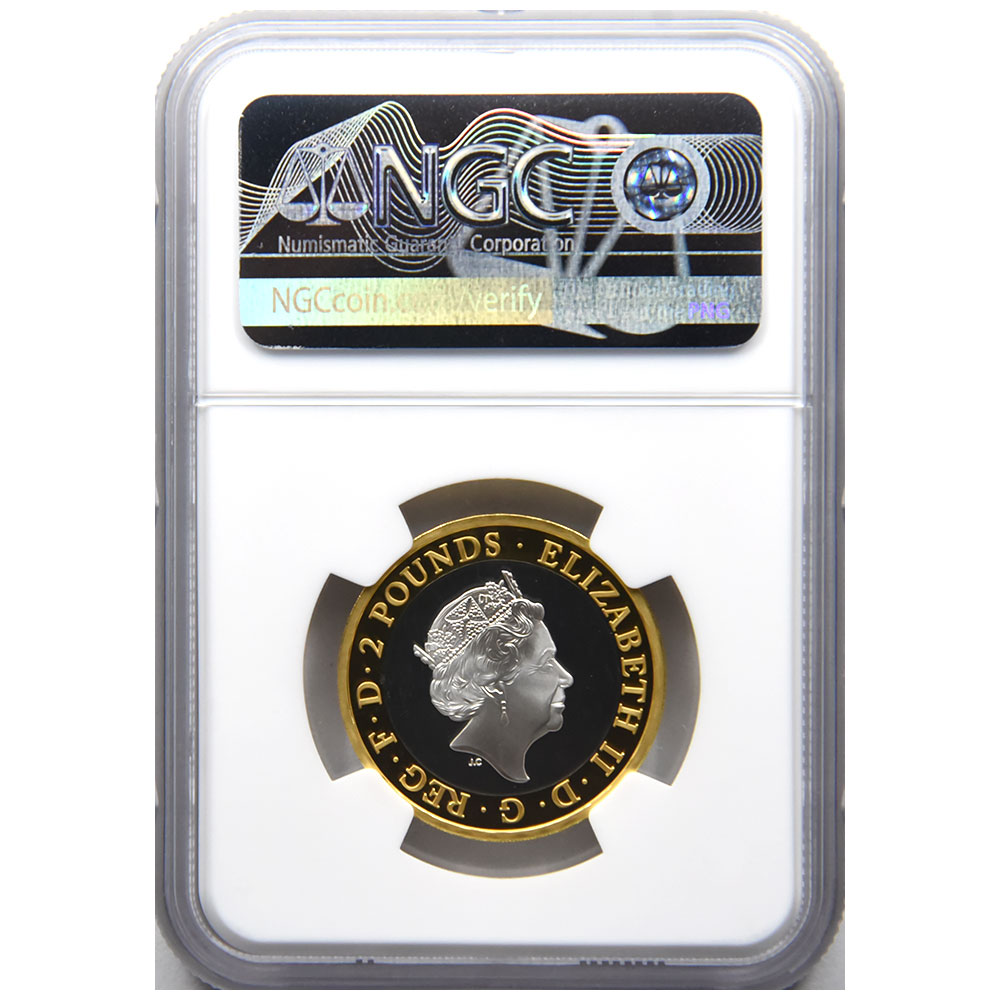 イギリス 2020 エリザベス２世 2ポンド 銀貨 NGC PF 70 ULTRA CAMEO 