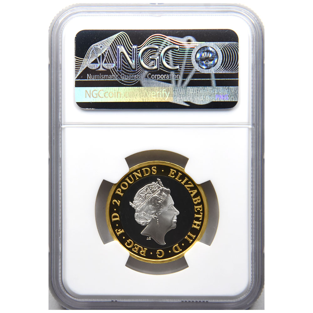 イギリス 2020 エリザベス２世 2ポンド 銀貨 NGC PF 70 ULTRA CAMEO