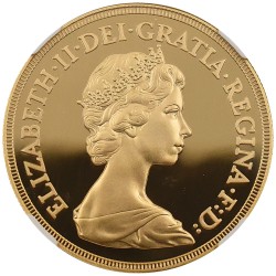 イギリス 1981 エリザベス2世 5ソブリン 金貨 NGC PF69UC 聖ジョージの竜退治 8382346002