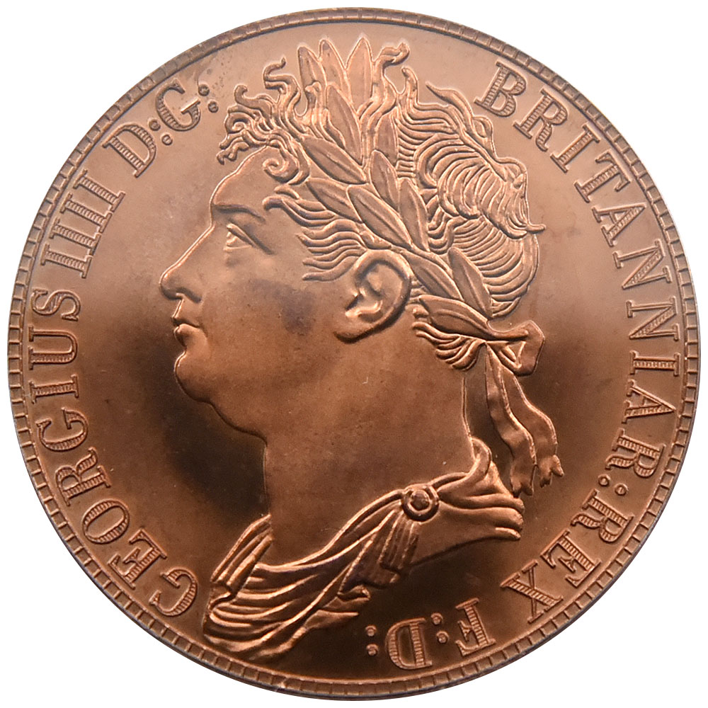 イギリス ”1830” ジョージ4世 クラウン 銅貨 PCGS MS 67RD ドラゴン 36116890