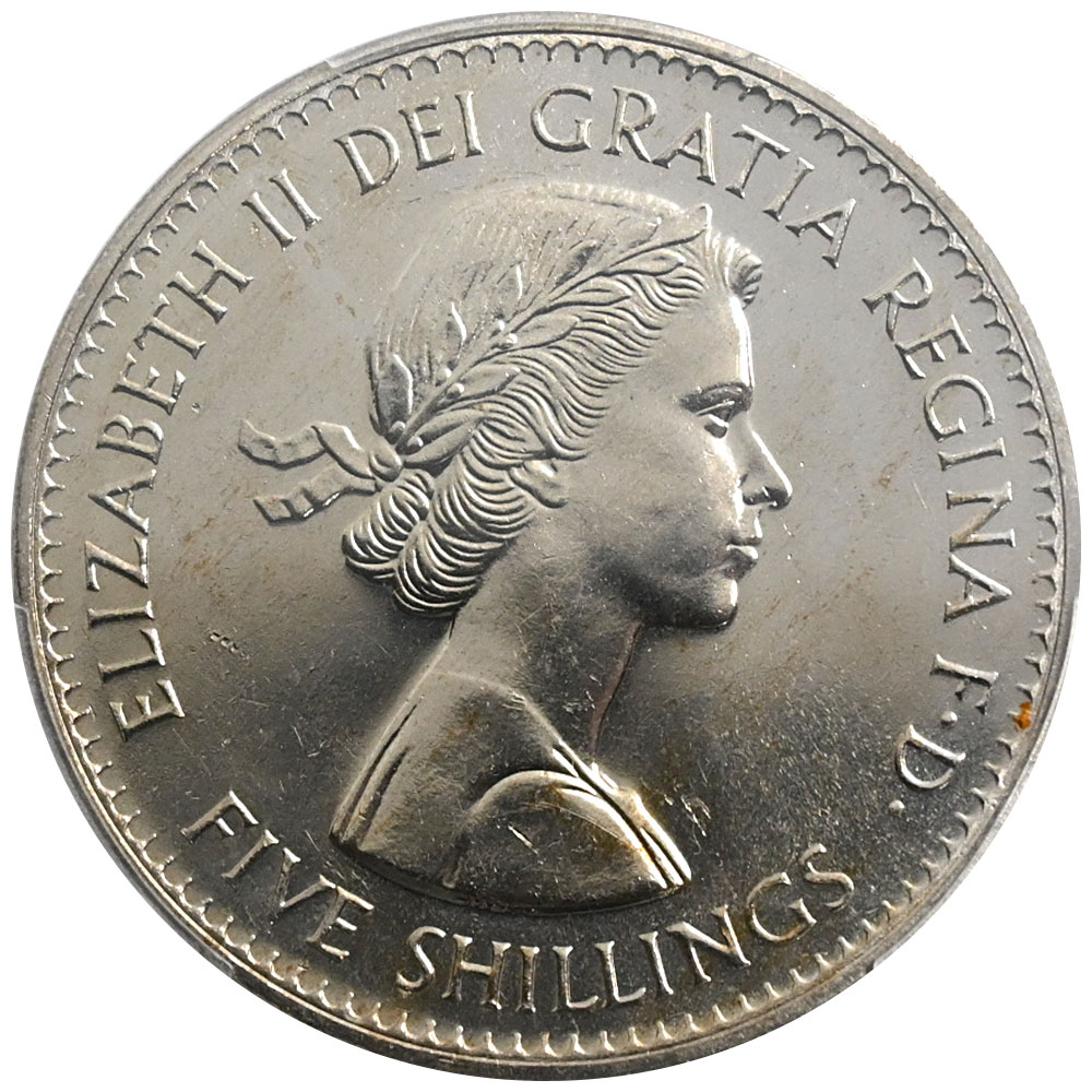 イギリス 1960 エリザベス2世 クラウン 白銅貨 PCGS PL65 英国博覧会記念 45368892