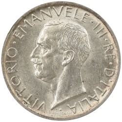 イタリア 1927R ヴィットーリオ・エマヌエーレ3世 5リラ 銀貨 NGC MS63 5861980041