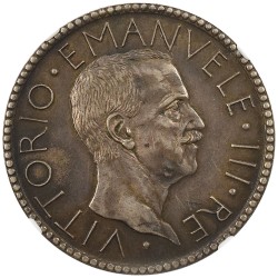 イタリア 1927R ヴィットーリオ・エマヌエーレ3世 20リラ 銀貨 NGC AU55 6106013037