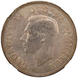 イギリス 1937 ジョージ6世 クラウン 銀貨 NGC MS63 6495434021