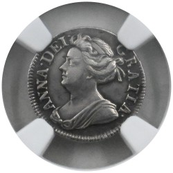 イギリス 1710 アン女王 2ペンス 銀貨 NGC AU DETAILS マウンディコイン 6499271009