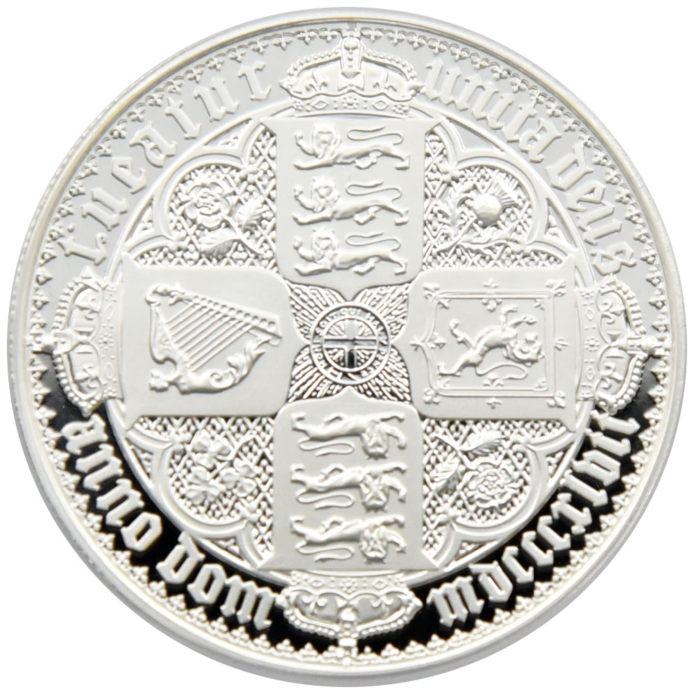 美品】 イギリス オルダニー島 1oz ゴチツク・クラウン銀貨2021