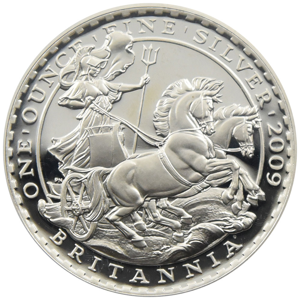 イギリス 2009 エリザベス２世 2ポンド1オンス 銀貨 PCGS PR69DCAM ブリタニア 17296472