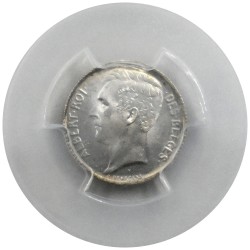 ベルギー 1914 アルベール1世 50セント 銀貨 PCGS MS65 36035084