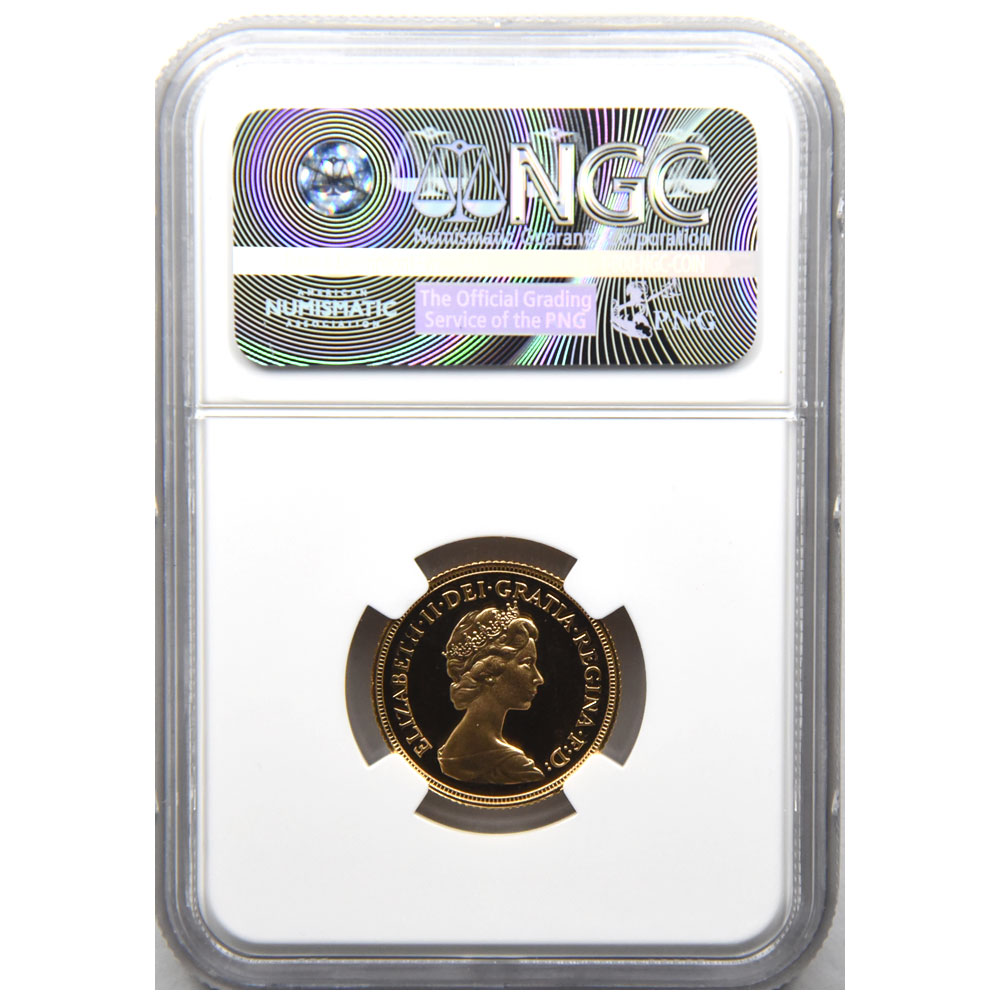 イギリス 1982 エリザベス2世 1ソブリン 金貨 NGC PF 68 ULTRA CAMEO ヤングエリザベス 聖ジョージ竜退治  3723228077