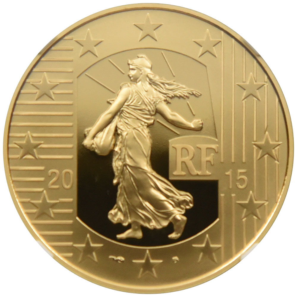 フランス 2015 100ユーロ 金貨 NGC PF 70 ULTRA CAMEO 種を蒔く人 4269997012
