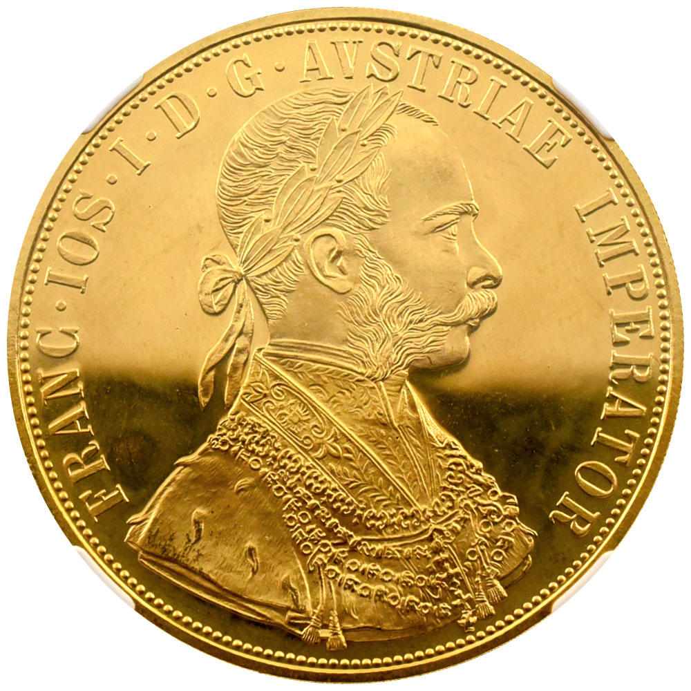 オーストリア 1915 フランツ・ヨーゼフ1世 4ダカット 金貨 NGC MS67 5784926015