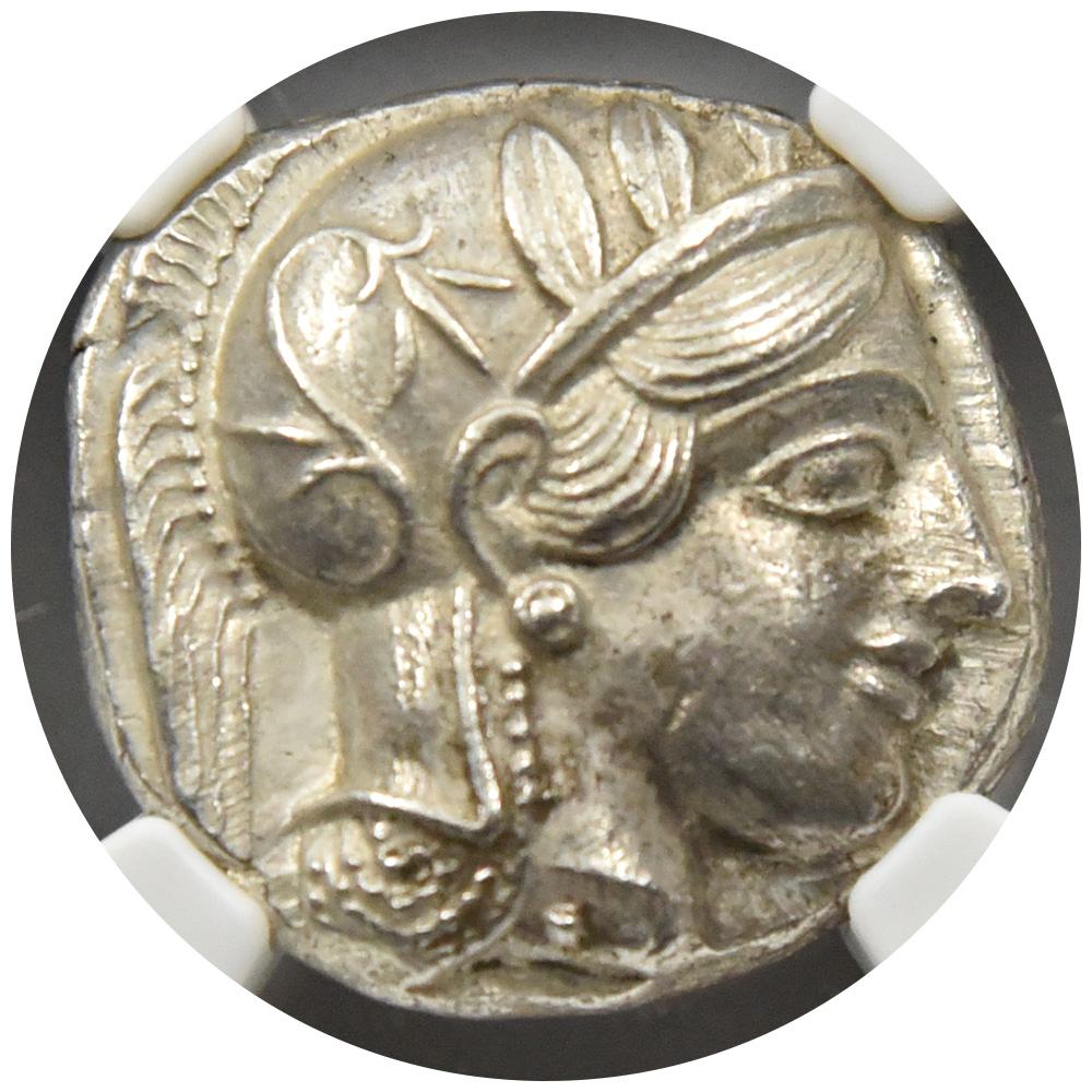 古代ギリシャ アッティカ c.440-404 BC テトラドラクマ 銀貨 NGC Ch AU 