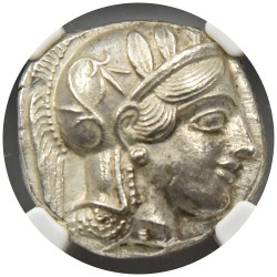 古代ギリシャ アッティカ c.440-404 BC テトラドラクマ 銀貨 NGC Ch AU   Strike:  5/5 Surface:  5/5 フクロウ 5746815209