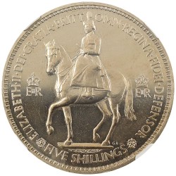 イギリス 1953 エリザベス2世 クラウン その他 NGC PF63 戴冠記念 馬上のエリザベス 3956303002