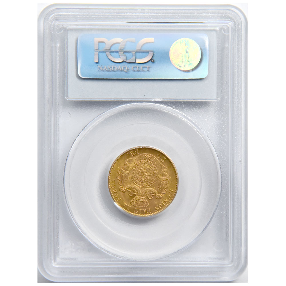 ベルギー 1868 20フラン 金貨 PCGS MS 65 レオポルド２世 13762848