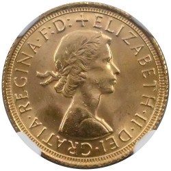 イギリス 1967 エリザベス2世 1ソブリン 金貨 NGC MS66 聖ジョージの竜退治 8205783011