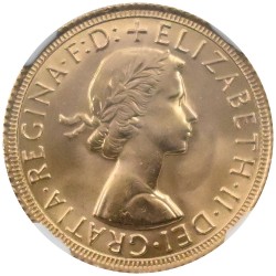 イギリス 1968 エリザベス2世 1ソブリン 金貨 NGC MS66 聖ジョージの竜退治 8205783012