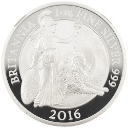 イギリス 2016 エリザベス2世 2ポンド 1オンス 銀貨 NGC PF70UC ブリタニア 4397998033