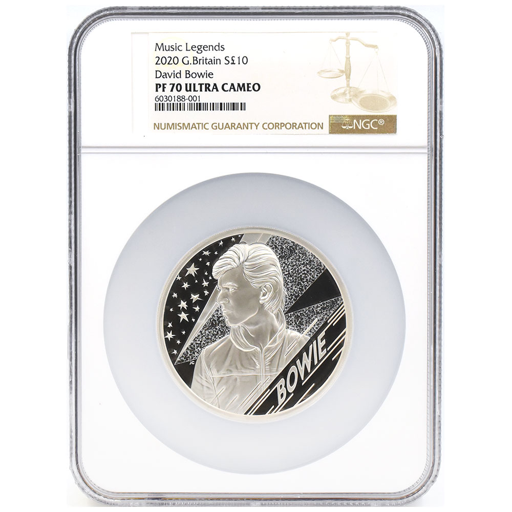 イギリス 2020 エリザベス2世 10ポンド 5オンス 銀貨 NGC PF70UC