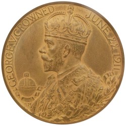 イギリス 1911 ジョージ5世 銅メダル NGC MS63BN 戴冠記念 8192424001
