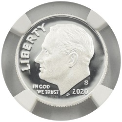 アメリカ 2020 10セント 銀貨 NGC PF70UC フランクリン・D・ルーズベルト大統領 6014374044