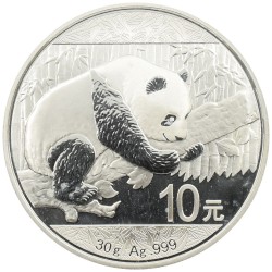 中国 2016 10元 30グラム 銀貨 PCGS MS70 パンダ 80318031