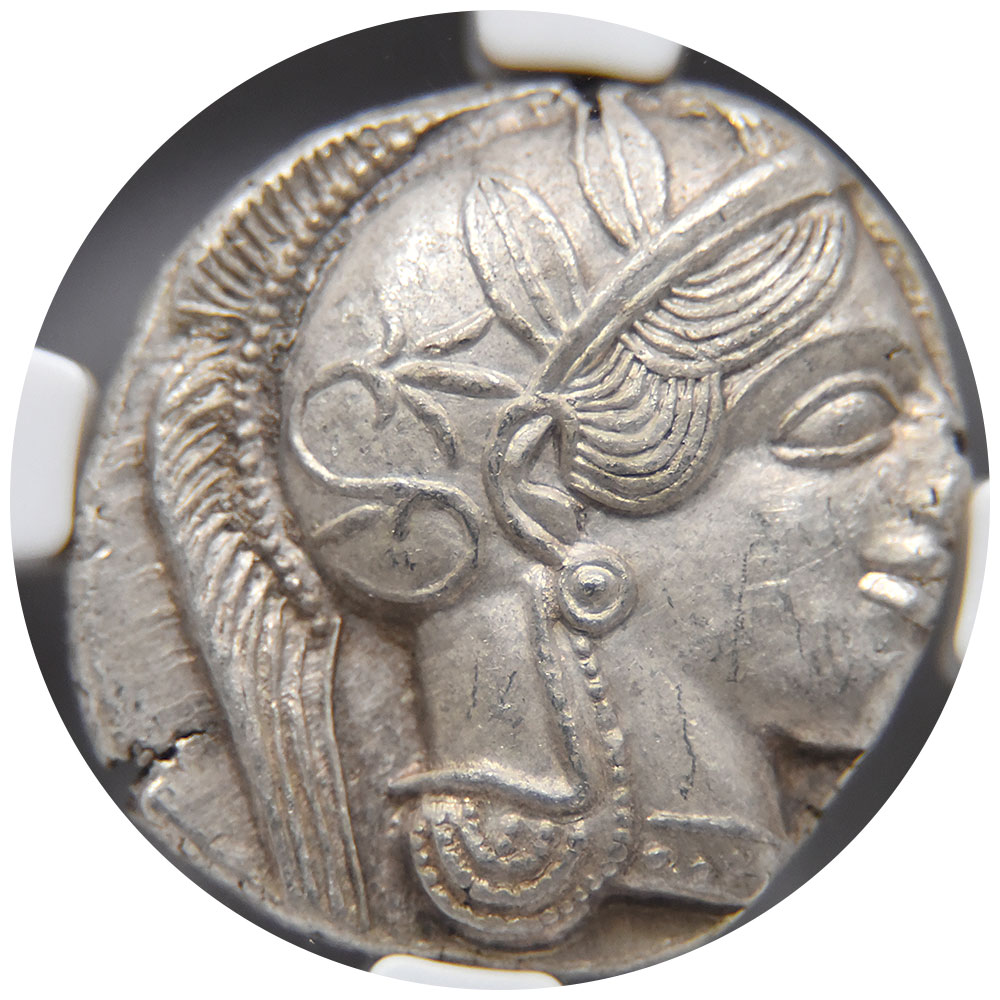 古代ギリシャ アッティカ c.440-404 BC テトラドラクマ 銀貨 NGC MS Strike: 3/5 Surface: 4/5 アテナの フクロウ 4883794030