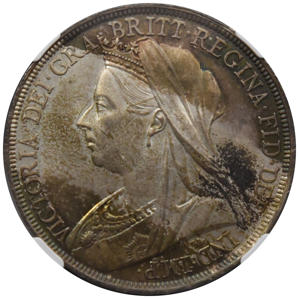 イギリス 1895 ヴィクトリア女王 クラウン 銀貨 NGC MS64 2011260346