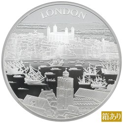 イギリス 2022 エリザベス2世 10ポンド 5オンス 銀貨 NGC PF70UC 都市景観 ロンドン 6322036001