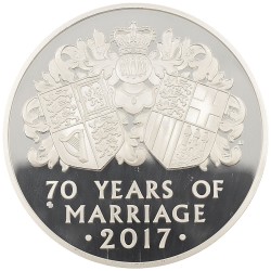 イギリス 2017 エリザベス＆フィリップ 10ポンド 銀貨 NGC PF70UC 結婚70周年記念 4602080046