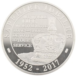 イギリス 2017 エリザベス2世 5ポンド 銀貨 NGC PF70UC 即位65周年記念 サファイアジュビリー 4523353036