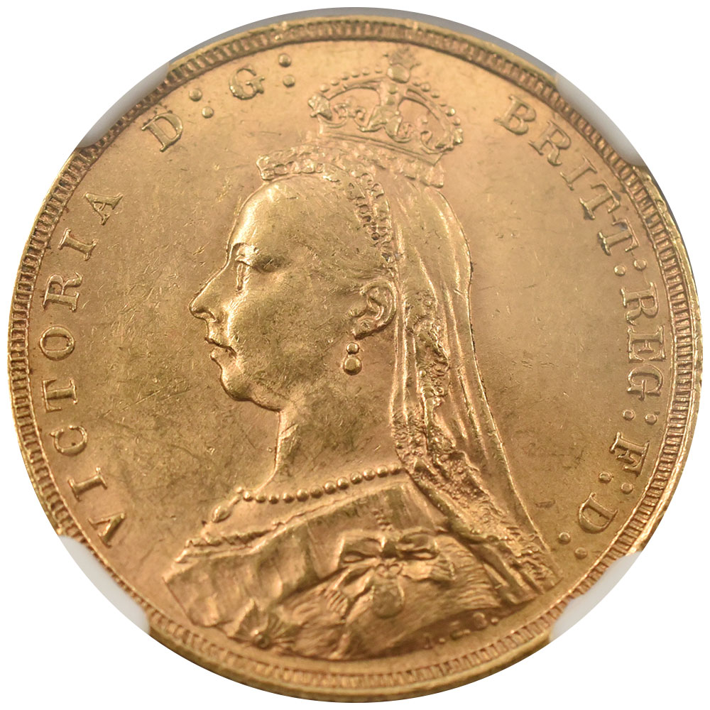 イギリス 1892 ヴィクトリア女王 1ソブリン 金貨 NGC MS62 聖ジョージの竜退治 3958433042