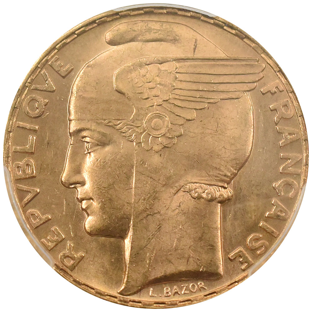 フランス 1935 100フラン 金貨 PCGS MS64 ウイングヘッド 42921266