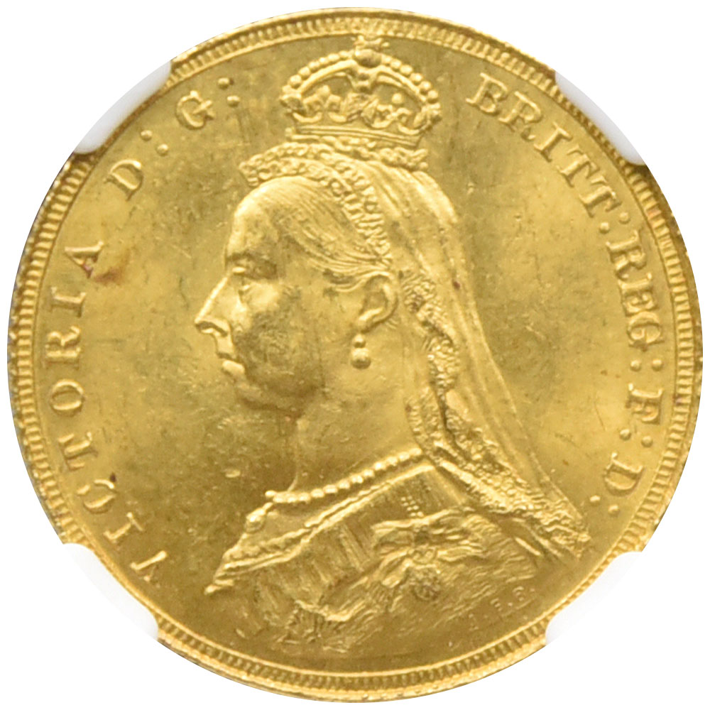 イギリス 1887 ヴィクトリア女王 1ソブリン 金貨 NGC MS63 ジュビリーヘッド 聖ジョージの竜退治 6673908001